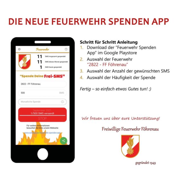 Die neue Feuerwehr Spende App